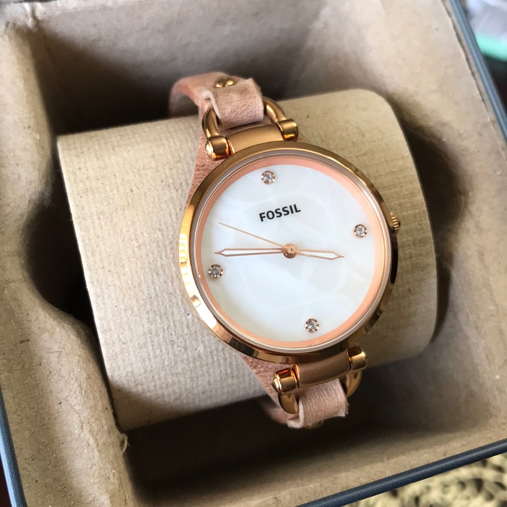 Fossil Georgia Sand Leather Watch
